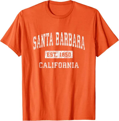 Vista 62 de Camiseta deportiva clásica de Santa Bárbara California CA, Negro, S