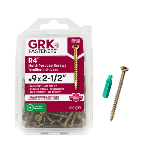 Vista 18 de GRK Fasteners R4™ #9 x 1-1/2" Tornillos multiusos para enmarcar, 820 PCS