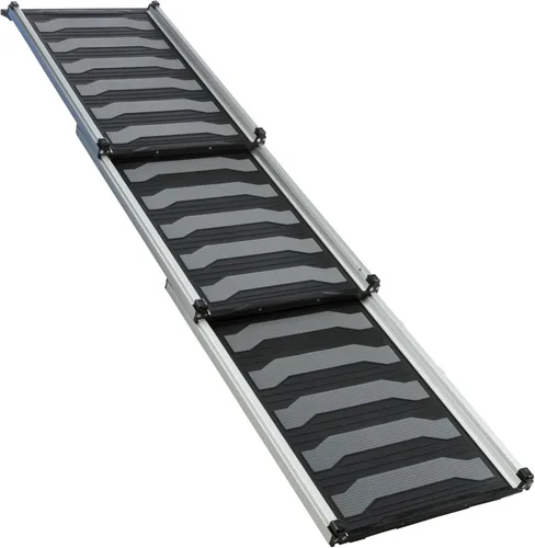 Vista 10 de Trixie Rampa plegable para perros con superficies antideslizantes, rampa para mascotas para autos grandes y SUV, plegable, fácil de almacenar