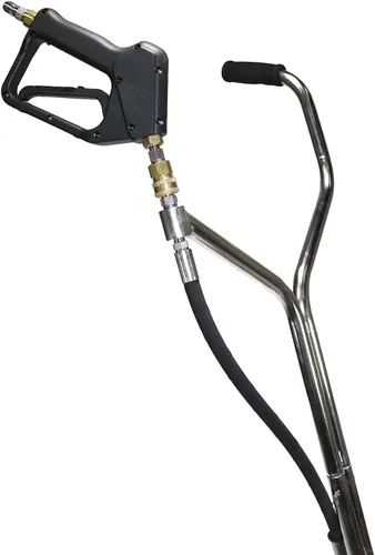 Vista 4 de Limpiador de superficies de acero inoxidable de 21 pulgadas con puerto de vacío, ruedas y accesorio para lavadora a presión de varilla 4000 PSI, 12