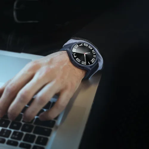 Vista 7 de Pack de 12 fundas para Samsung Galaxy Watch 6 de 40 mm, protector de pantalla con cubierta de policarbonato duro y película protectora de vidrio