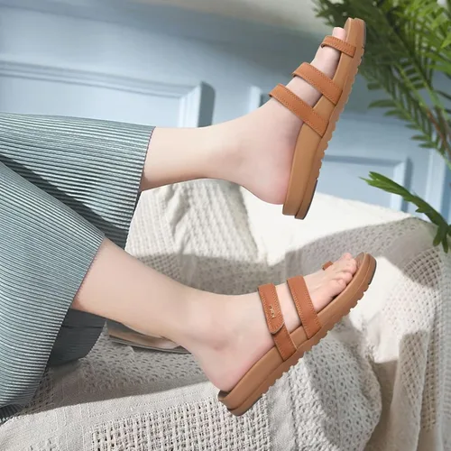Vista 8 de KuaiLu Sandalias para mujer con fascitis plantar, soporte de arco de moda, cómodas, ajustables, ligeras, ortopédicas