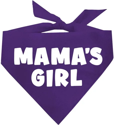 Vista 14 de Mama's Girl - Bandana para perro 100% algodón para mamá Día de San Valentín Sesión de fotos Negro, XS (949)