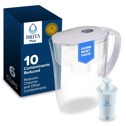 Vista 11 de Brita Jarra pequeña con filtro de agua de 6 tazas, 1 filtro BritaPlus Negro
