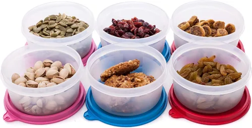 Vista 9 de SIGNORA WARE Recipientes para condimentos con tapas, paquete de 6 unidades de 1.3 onzas. Aderezo para ensalada pequeños recipientes