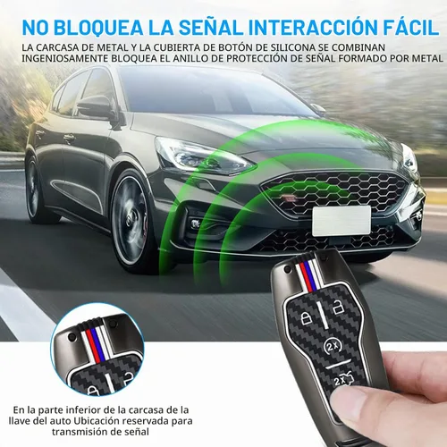 Vista 4 de Yumzeco - Funda compatible con llavero Ford Mustang, funda para llavero