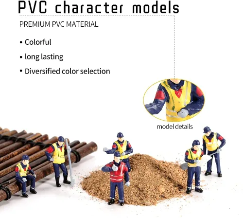 Vista 10 de 6 figuras pequeñas para trabajadores de la construcción a