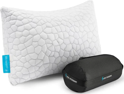 Vista 14 de SUPA MODERN Almohada refrescante de tamaño estándar, 1 paquete, almohadas de espuma viscoelástica trituradas CertiPUR-US, almohadas de cama frescas