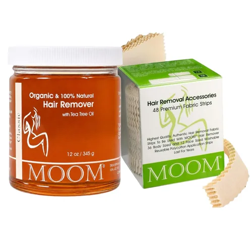 Vista 9 de Moom Organic depilación con árbol de té, tarro de repuesto, 12 onzas, paquete de 1