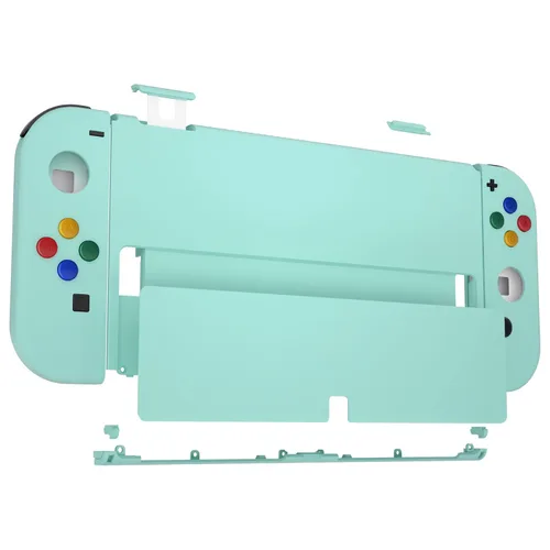 Vista 21 de eXtremeRate DIY Full Set Shell Buttons for Nintendo Switch OLED, Soft Touch Replacement Console Back Plate & Kickstand, Custom Case Housing for