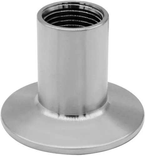 Vista 2 de Instalación de tubería sanitaria 1" NPT rosca hembra x 1.5" Tri Clamp 2 piezas