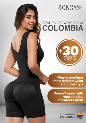 Vista 2 de Sonryse Faja Colombianas Prendas de Compresión Postoperatorio Etapa 2 Fajas Reductoras y Moldeadoras