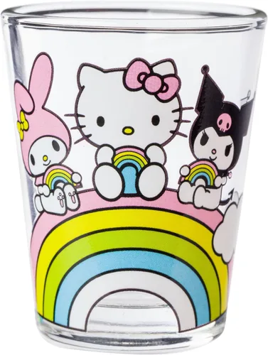 Vista 5 de Silver Buffalo Sanrio Hello Kitty and Friends Rainbow With Badtz-Maru, My Melody, Cinnamoroll, Kuromi, Little Twin Stars, Pochacco, Keroppi, Tuxedo