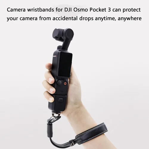 Vista 4 de Correa de mano para cámara fotográfica, correa de muñeca, soporte para DJI Osmo Pocket 3 Camera Wristband Hand Grip