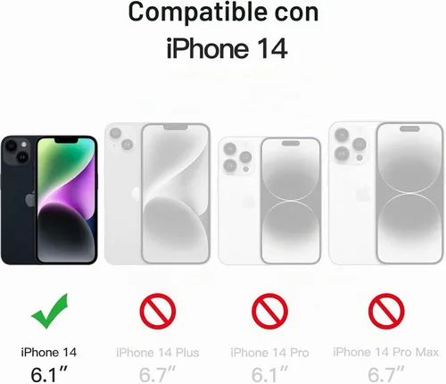 Vista 2 de JETech Funda magnética para iPhone 14, color negro