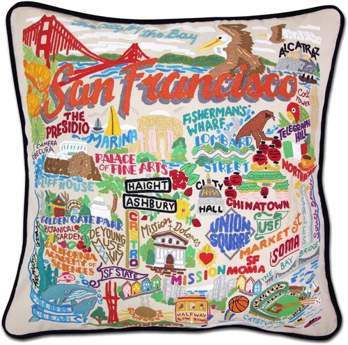 Vista 116 de Catstudio Portland (Oregon) - Almohada decorativa bordada
