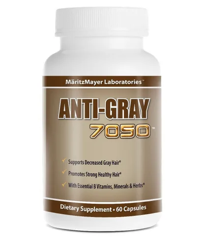Vista 2 de Cabello anti-canas 7050 ayuda a restaurar el color natural del cabello 60 cápsulas por botella (7 botellas)
