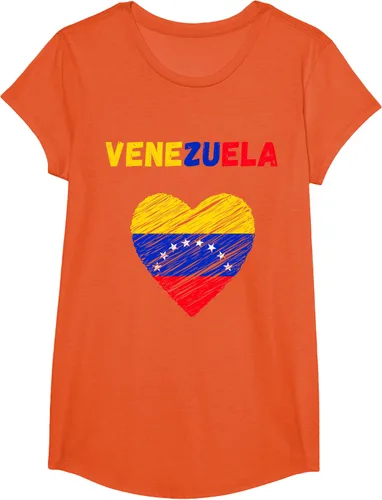 Vista 42 de Camiseta con la bandera venezolana con corazón de Venezuela, Negro
