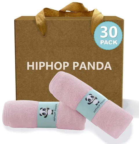 Vista 29 de HIPHOP PANDA Toallitas para bebé, rayón hecho de bambú - 2 capas ultra suaves y absorbentes, toallita facial de baño para recién nacidos - toallitas
