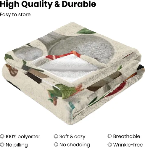 Vista 3 de Manta de Hongos Regalos para Mujeres Manta de Franela de Vellón de Hongos Suave y Acogedora para Todas las Estaciones para Sofá Sillón Decoración
