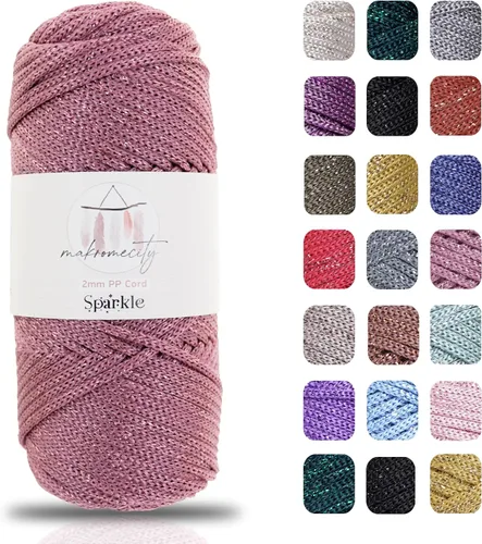 Vista 34 de Makromecity, Cordón de macramé de poliéster de 2 mm x 38 metros (125 yardas) 2 mm de polipropileno, cordón de macramé para crochet, bolsa
