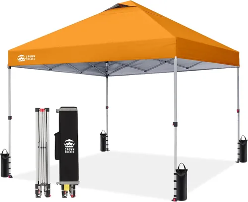 Vista 26 de CROWN SHADES Toldo desplegable de 8 x 8 pulgadas, tienda de campaña de playa con instalación CenterLok de un empuje, parasol fácil para exteriores