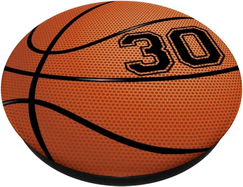 Vista 2 de PopSockets Grip - Camiseta de baloncesto con número 30 (número 30 30 30 - PopSockets Grip and Stand for Phones and Tablets)