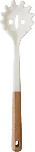 Vista 15 de Juego de utensilios de cocina de mango de madera blanca de 13 piezas, utensilios de cocina antiadherentes de silicona disponibles, mango 13