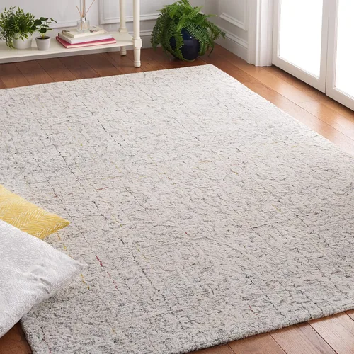 Vista 15 de SAFAVIEH Natura Collection - Alfombra de pasillo, 2 pies 3 pulgadas x 7 pies, gris y marfil, hecha a mano, lana con flecos, ideal para zonas de alto