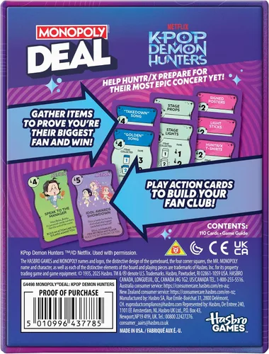 Vista 2 de Oferta de monopolio: juego de cartas Kpop Demon Hunters Juegos familiares para niños, preadolescentes, adolescentes y adultos 2-5 jugadores 15