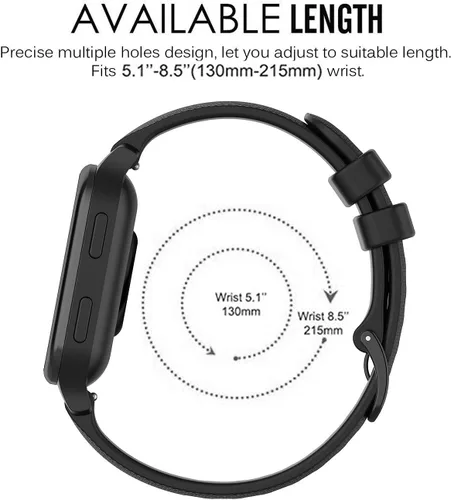 Vista 4 de Compatible con Garmin Venu 2, correa de repuesto de silicona de liberación rápida de 0.866 pulgadas de ancho para Garmin Venu 2/Garmin Vivoactive