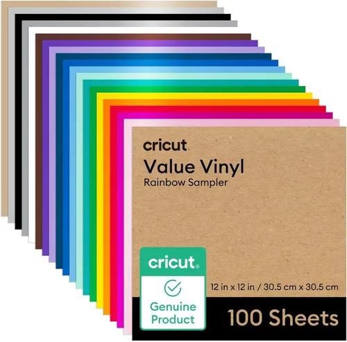 Vista 11 de Cricut Value - Muestra permanente de vinilo arcoíris (hojas de 12 x 12 pulgadas)