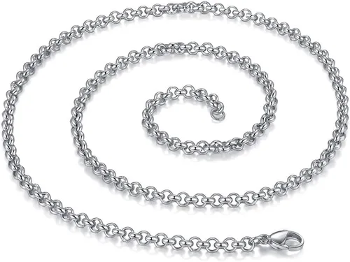 Vista 4 de Mesinya - Collar difusor de aceites esenciales y pulsera (collar judío de estrella de David de 1.18 pulgadas), Acero inoxidable