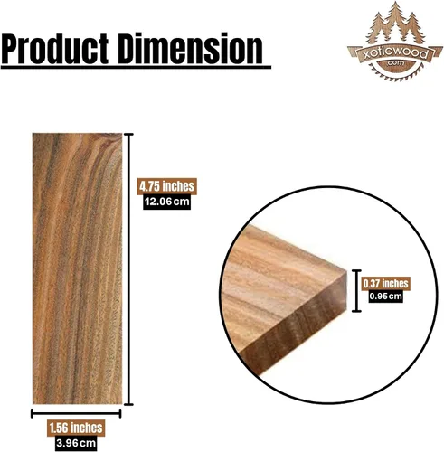 Vista 26 de IECAP LLC Paneles de madera a espejo de madera de palo negro africano para mango de cuchillo – Materiales para mango de cuchillo – Escalas