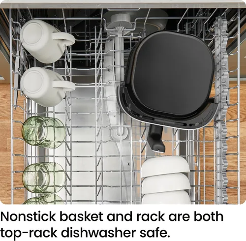 Vista 7 de Chefman Freidora de aire – Freidora de aire compacta de 4 cuartos de galón para comidas rápidas y fáciles, cuenta con tecnología Hi-Fry para una