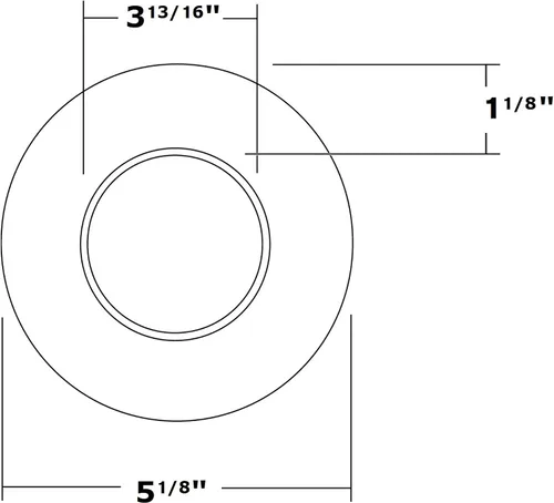 Vista 3 de NICOR Iluminación Negro Metálico para Downlight LED DCR4 de NICOR (DCR4-TR-BK)