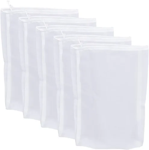 Vista 8 de Bolsa coladora de nailon de 75 micrones, bolsa de filtro de alimentos multiusos de grado alimenticio para leche de nueces, jugo, cerveza fría, 2