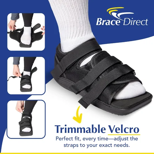 Vista 4 de Zapato Postoperatorio Brace Direct L3260 - Zapato Ortopedico Ajustable para Pie y Dedo Roto, Fracturas por Esfuerzo, Hallux Valgus, Recuperación