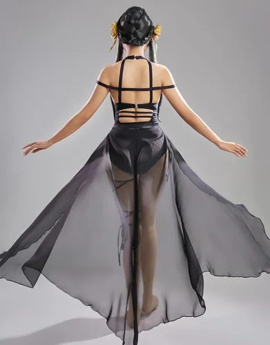 Vista 3 de haikyuu Traje de baño de una pieza derivado de anime para mujer con falda cruzada y diadema de malla halter