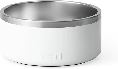 Vista 3 de YETI Boomer 8 - Tazón antideslizante y de acero inoxidable para perro, con capacidad de 64 onzas Blanco