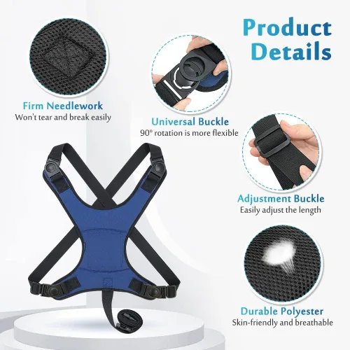 Vista 10 de AOSSA Cinturón de seguridad para silla de ruedas, restricciones de seguridad para ancianos, arnés para silla de ruedas, cinturón de seguridad