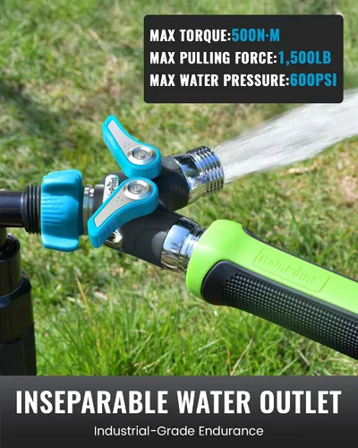 Vista 8 de RAINPOINT Divisor de manguera de jardín, divisor de espiga en Y de manguera de agua resistente de 2 vías con válvulas de cierre, divisor de grifo