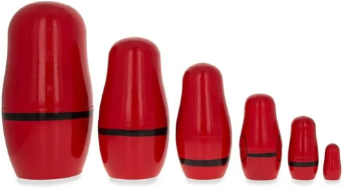 Vista 9 de BestPysanky Juego de 6 muñecas anidables de madera de Papá Noel de 5.5 pulgadas