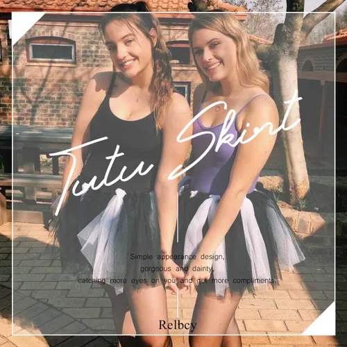 Vista 7 de RELBCY Faldas de baile para mujer, falda tutú de tul en capas, falda de ballet para baile de princesa, vestido de fiesta tutús para mujeres y niñas