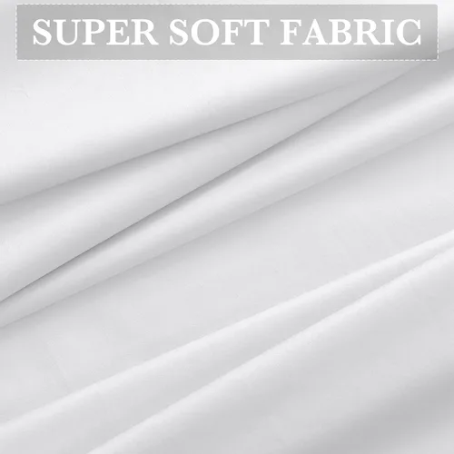 Vista 6 de RYB HOME Cortinas 100% opacas de terciopelo blanco para dormitorio, pestaña trasera y bolsillo para barra, aislamiento térmico, cortinas