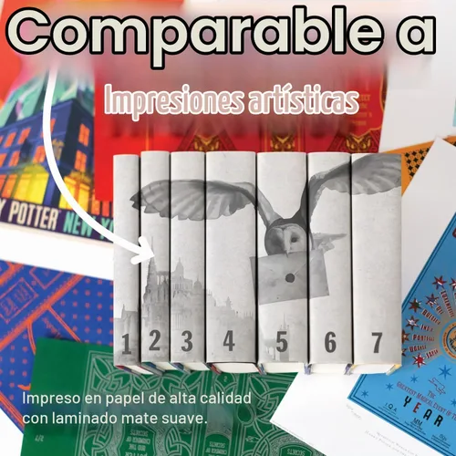 Vista 9 de Juniper Books House Mashup - Solo fundas para libros, compatibles con la serie Harry Potter de tapa dura, libros no incluidos