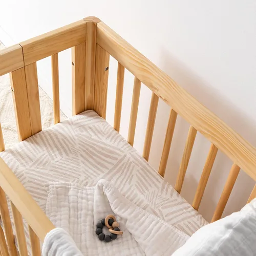 Vista 8 de Babyletto Sábanas de Muselina para Moisés de Bebé para Niñas y Niños - Certificadas GOTS Funda de Algodón Orgánico Transpirable - Ajustadas 360°