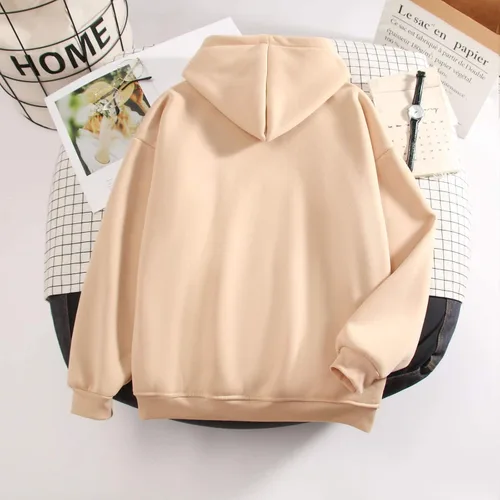 Vista 4 de Sudadera Kawaii para mujer, con estampado de vaca y fresa, manga larga, estética, mullida, sudadera con capucha