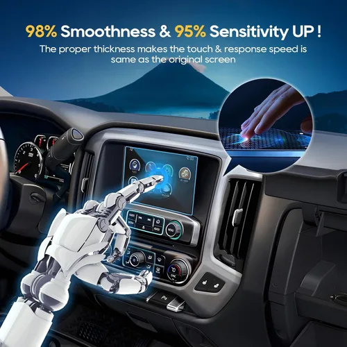 Vista 3 de LFOTPP Protectores de pantalla de control para GMC Sierra 1500/2500HD 3500HD 2016-2020 2020 2021 2022 IntelliLink de 8 pulgadas, plástico PET