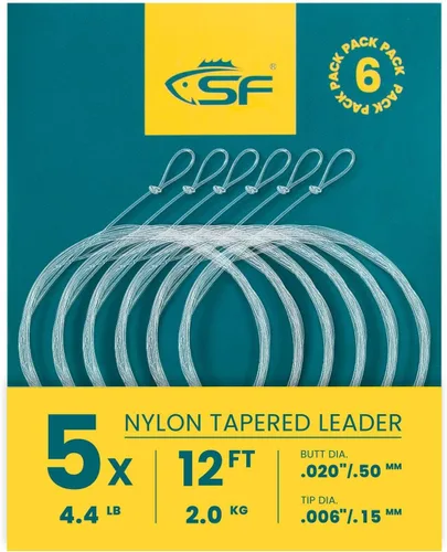 Vista 37 de SF Hand Tied Loop Fly Fishing Tapered Leader Freshwater Trout